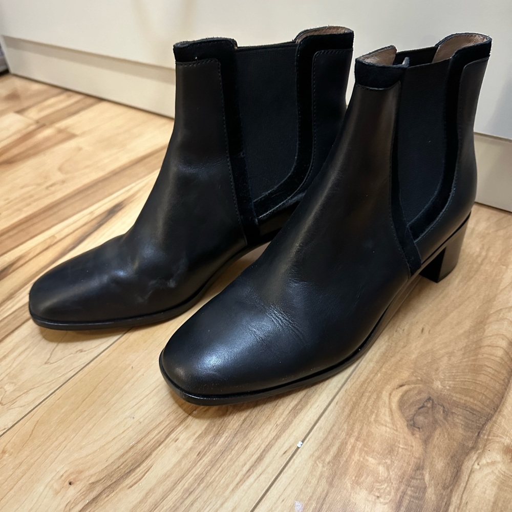 Madewell Black Leather Boots Size 8.5